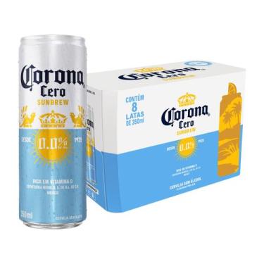 Imagem de Cerveja Corona Cero Sem Álcool 8 Unidades 350ml