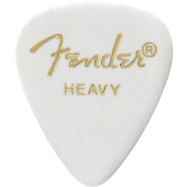 Imagem de Fender Palhetas de guitarra de celuloide clássicas em formato 351, enchimentos de meias, acessórios de guitarra, branco, pesado, pacote com 12