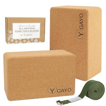Imagem de Y O GAYO Blocos De Cortiça Gayo Yoga - Feitos De Blocos De Cortiça Ecológicos Premium Para Maior Equilíbrio E Suporte Na Prática De Ioga E Pilates