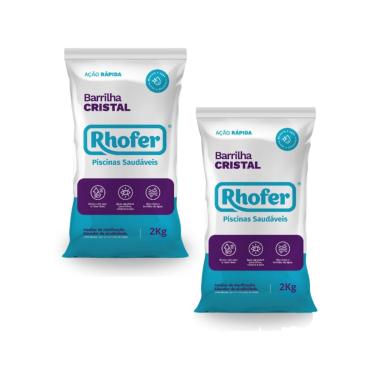 Imagem de Kit 2 Barrilha Leve Rhofer p/Piscina 1kg/2kg (2 Barrilhas 2Kg)