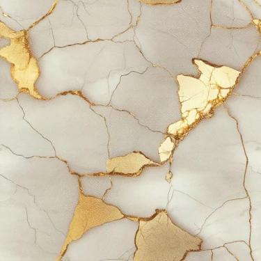 Imagem de HOMETITUTE 10 peças 12 x 12 polegadas estilo Kintsugi mármore rachado e adesivo adesivos de piso de vinil autoadesivos removíveis para decoração de quarto de entrada