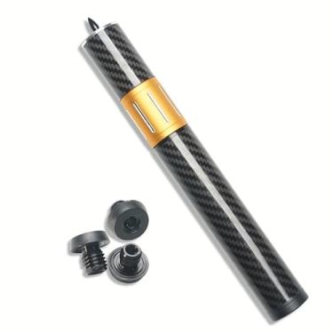 Imagem de YEUEK Extensão de bastão de bilhar com 3 amortecedores extensor de fibra de carbono ajustável para extensão de bilhar acessório para piscina de bilhar