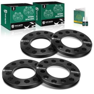 Imagem de YHTAUTO Espaçadores de roda 4 x 100 mm/4 x 108 mm/4 x 4,5" 12 mm compatíveis com Ford Focus 2000-2011, Honda Civic, Nissan Altima, Toyota Prius, 73,1 mm furo central 4 pinos 4 peças adaptador de roda