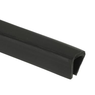 Imagem de PATIKIL Acabamento de borda de borracha de 9,5 cm, protetor de borda de canal U flexível de 2 m para borda afiada, chapa metálica, portas de carro, escotilhas, cantos de mesa, preto