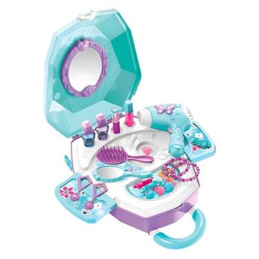 Imagem de Brinquedo Mala Infantil Encantada Beauty Angel Com Rodinhas Kit Beleza