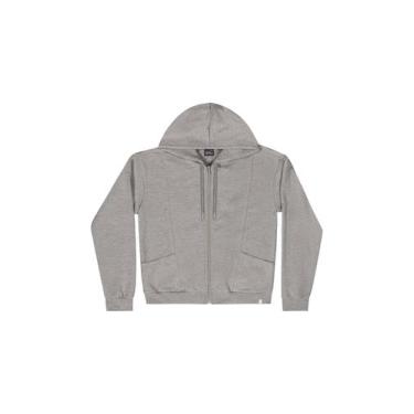 Imagem de Jaqueta Juvenil em Moletom Gloss, Cinza, 14