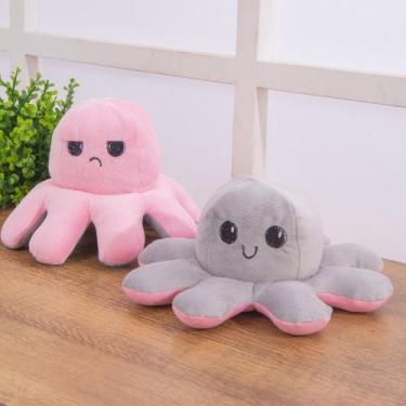 Imagem de Polvo Humor Tiktok Pelúcia Fofa Reversível Presenteável Brinquedo Brav