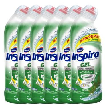 Imagem de Kit 6 unidades Desinfetante Inspira Gel Limppano Pinho 500ml