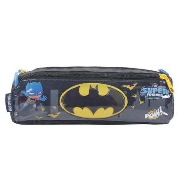 Imagem de Estojo Soft 3 Divisões Infantil Menino Cinza Batman Dermiwil