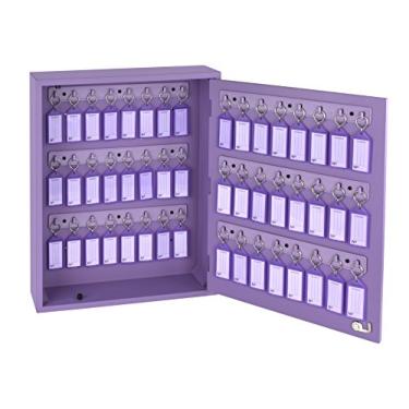Imagem de Acrimet Armário Organizador de Chaves com 48 Chaveiros Lilás, Claviculário, Cor Lilás, 162.3