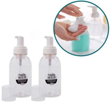 Imagem de Kit 2un Saboneteira Líquida Dispenser Sabão Espuma Cremosa 500 ML - Be