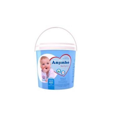 Imagem de Lenço umedecido anjinho balde azul c/400