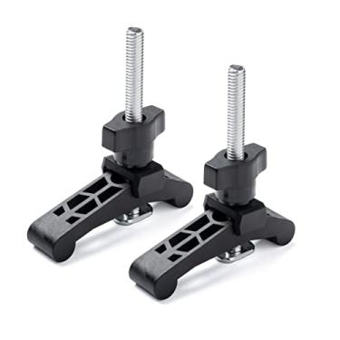 Imagem de POWERTEC Braçadeira de fixação T-Track com parafusos de trilho T de 8,5 cm para máquina CNC, trenó de serra de mesa, furadeira, bancada de trabalho, acessórios de trilho T para marcenaria, pacote com