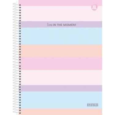 Imagem de Caderno Colegial Animativa,10 matérias, 160 folhas, Capa Dura - Hot Stamping, Cristales, Pacote com 4