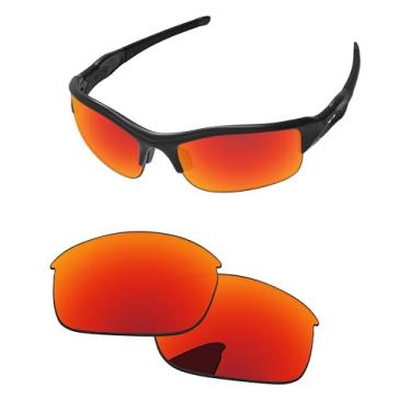 Imagem de PapaViva Lentes de reposição para óculos de sol Oakley Flak Jacket OO9008 63 mm, Vermelho fogo, Flak Jacket