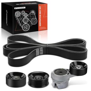 Imagem de A-Premium Kit de correia de transmissão Serpentine com tensor e tensores compatíveis com Ford Cars - F-250 1995-1996, F-250 HD 1997, F-350 1995-1997, F-Super Duty, E-350 Econoline, E-350 Econoline