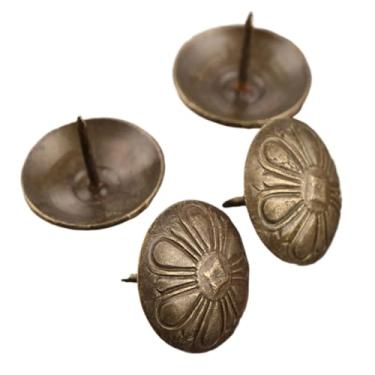 Imagem de Tachinhas decorativas para estofamento de flor de bronze antigo, acessórios para móveis, caixa de madeira, porta, sofá, tachas