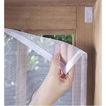 Imagem de Tela Mosquiteiro Magnética para Janela (1,50 m x 1,80 m) - Rede Removível Anti-Insetos com Instalação Rápida e Sem Ferramentas (Branco)