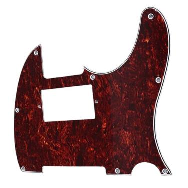 Imagem de aqxreight Guitar PickGuard PVC Scratch Decorative Ruído Redução de Guitarra Placa de Guarda de Guitarra para Telecaster Vermelho (Vermelho)