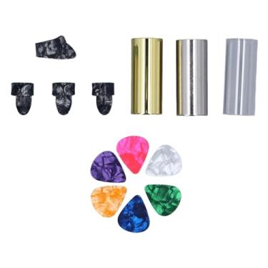 Imagem de WALFRONT Aço Inoxidável, Acrílico, Slides de Guitarra de Latão Com Picaretas para Baixo, Ukulele