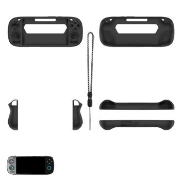 Imagem de Pidynx Capa protetora de silicone para console de jogos portátil Retroid Pocket 5 - antiderrapante, à prova de choque, fina e leve, resistente a arranhões, portátil (preto)