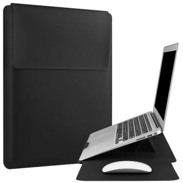 Imagem de HoYiXi Capa para laptop de 13,3 polegadas/13,6 polegadas, bolsa de couro com suporte compatível com MacBook Pro 14/MacBook Air 13 (M1 M2)/ASUS Vivobook 14/Dell XPS 13/ASUS Acer Matebook 14 polegadas