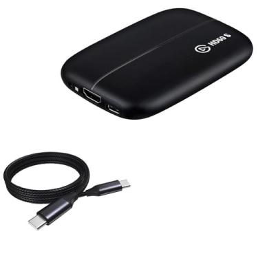Imagem de BoxWave Cabo compatível com Elgato HD60 S - Cabo DirectSync PD (0,9 m) - USB-C para USB-C (100W), carregamento trançado tipo C e sincronização rápida - Preto
