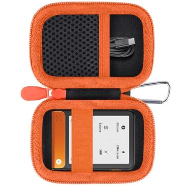 Imagem de Aenllosi Capa Rígida Para Carteira Ledger Flex/Stax Btc Bitcoin, Tela Sensível Ao Toque Com Tinta Eletrônica, Proteção Criptográfica Preta E Laranja (Apenas Capa)