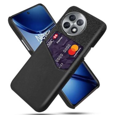 Imagem de Capa para Oneplus ACE 2 PRO,Tela e tampa de couro PU,Antideslizante,360°cobertura completa à prova de choque com 1 slot de cartão atrás,Prevenção de queda-Black