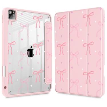 Imagem de Tuiklol Capa para iPad Pro de 11 polegadas M2 2022 geração 4ª geração - Suporte de lápis embutido à prova de choque, capa traseira transparente transparente adequada para iPad 11 polegadas 2021 2020