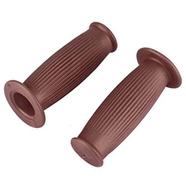 Imagem de Generic Grip de Guidão Motocicleta, Alça de Motocicleta Grip 25/28 Mm Vintage Universal para a Substituição de Atualização para Dukadi (Cor de café)