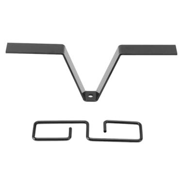 Imagem de Cadeia de calha da cadeia de chuva premium ferro em forma de hanguer de gancho de tubo de drenagem para gestão de água da chuva ao ar livre preto banhado de zinco de 6,2x2,4