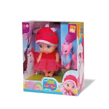 Imagem de Boneca mini bee hugs unicornio 986 - Bee Toys