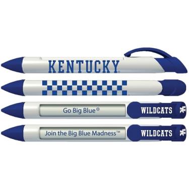 Imagem de Canetas rotativas com mensagem da University of Kentucky Wildcats – Pacote com 4 (8001) Produto universitário oficialmente licenciado