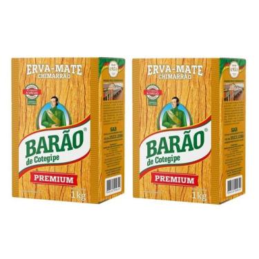 Imagem de 2 Erva Mate Chimarrão BARÃO PREMIUM VÁCUO Sem Açúcar 1Kg - Barão de Co