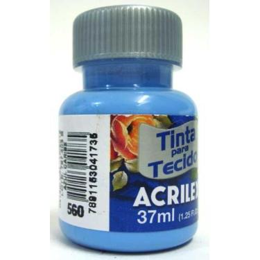 Imagem de Tinta Para Tecido 37ml Fosca - 560 Azul Caribe Acrilex