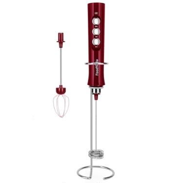 Imagem de FoodVille Fabricante De Espuma Portátil Para Espuma De Leite Recarregável Mf02 Com Batedor De Aço Inoxidável Para Cappuccino, Café Com Leite, Café À Prova De Balas, Dieta Keto, Proteína Em Pó, Matcha