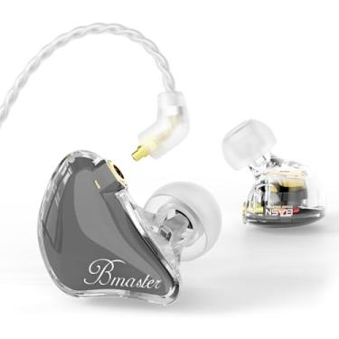 Imagem de Generic Fones De Ouvido Intra-Auriculares Com Monitor, Iem Três Drivers E Graves Potentes, Isolamento Ruído, Estéreo Alta Fidelidade Fio Para Músicos, Cantores, Bateristas (Cinza-Sálvia)