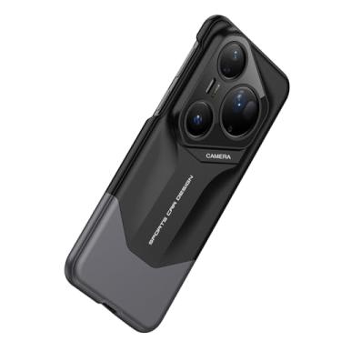 Imagem de FWYANZH Capa para Huawei Pura 80 Ultra/80 Pro +/80 Pro, Slim Elegante Splicing Colors Anti-Scratch Hard Back Cover Full Camera À Prova de Choque Minimalista, Preto, 80 Pro