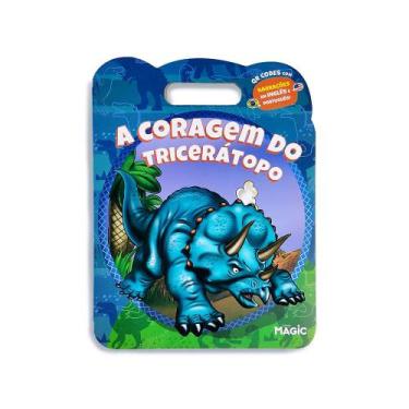 Imagem de Livro - A Coragem do Tricerátopo - Texto e Narração em Português e Ing