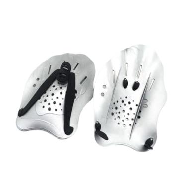 Imagem de Dynwave Pás de mão para natação, luvas aquáticas, acessórios práticos e ergonômicos para natação, nadadeiras para homens, mulheres e crianças, Prata
