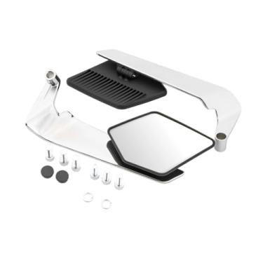 Imagem de Dynwave Espelhos retrovisores genéricos para motocicletas, espelho lateral universal com parafusos M8 e M10, Prata
