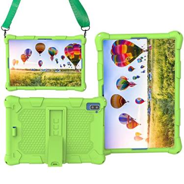 Imagem de AKNICI Capa para tablet Dragon Touch Notepad 102, TECLAST P20S/M40 Pro/M40S/P20HD/M40, YESTEL T5, PRITOM TronPad L10, BNHGK 10.1, IWEGGO Q12, TPZ 10.1, WECOOL 10, ZONMAI 10.1, alça de ombro, Verde