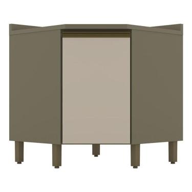 Imagem de Balcão Canto Oblíquo 1 Porta Com Tampo Connect Duna-cristal - Móveis Henn Duna-cristal