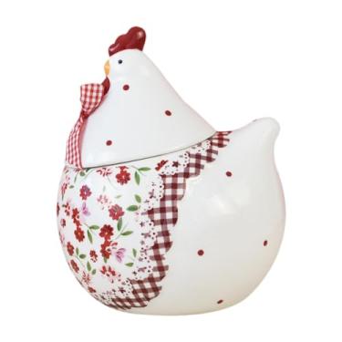 Imagem de SiaBiced Recipiente para Armazenamento de Ovos de Barro com Tampas, Pote Decorativo Engraçado para Ovos