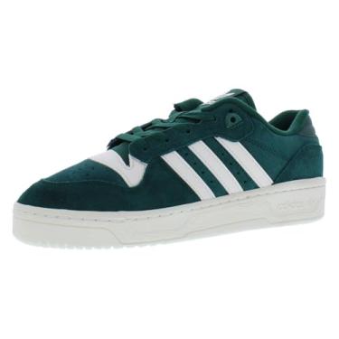 Imagem de adidas Tênis masculino Rivalry Low, Verde universitário/branco nuvem/verde, 39