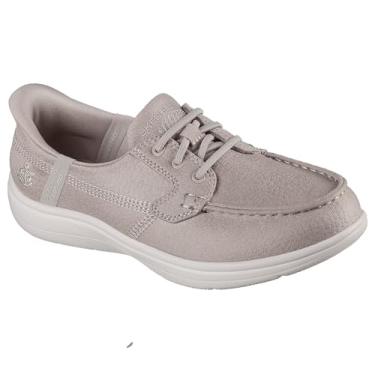 Imagem de Skechers Tênis náutico feminino sem uso das mãos sem cadarço Radiant-Bonnie, Natural, 34