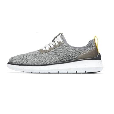 Imagem de Cole Haan Tênis masculino Generation ZEROGRAND Stitchlite, Cinza geleira/cinza risca de malha/amarelo cibernético/branco óptico, 37