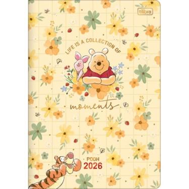 Imagem de Tilibra - Planner Grampeado 17,8 x 25,4 cm Pooh 90 G 2026 - Amarela com Flores - Moments