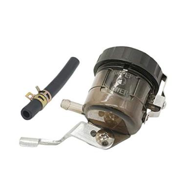 Imagem de S SYUU Tanque de cilindro mestre de freio dianteiro copo de óleo reservatório de garrafa de fluido com suporte compatível com Suzuki GSXR 600 1997-2005 GSXR 750 2000-2005 GSXR 1000